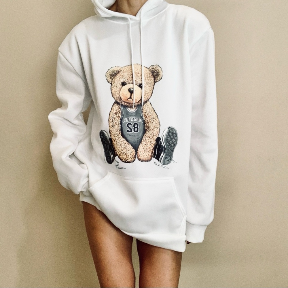 Brand New teddy bear long sweater shirt hoodie XL